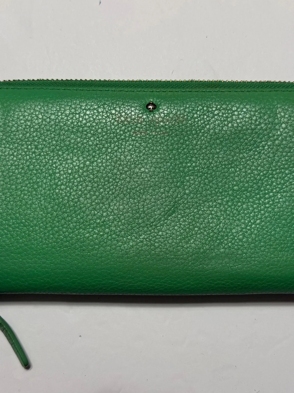 Kate Spade Green Leather Zip Wallet